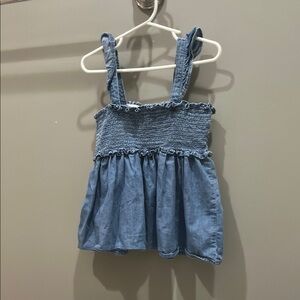 Janie and Jack Blue Smocked Sleeveless Top